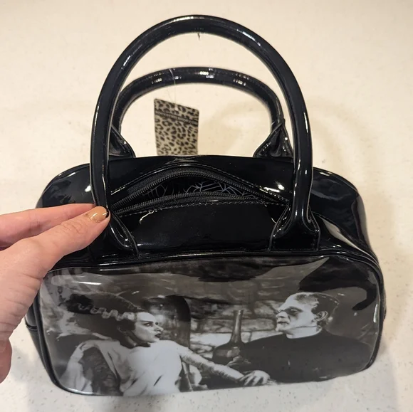 Frankenstein's Bride 'We Belong Dead' Bowler Handbag - Picture 8 of 10
